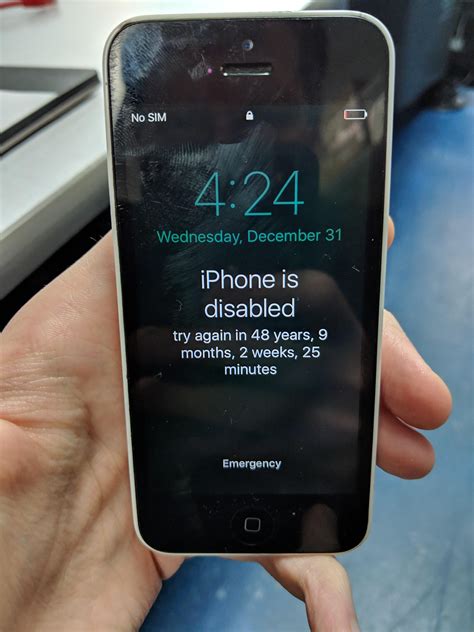 What was the longest iPhone disabled?